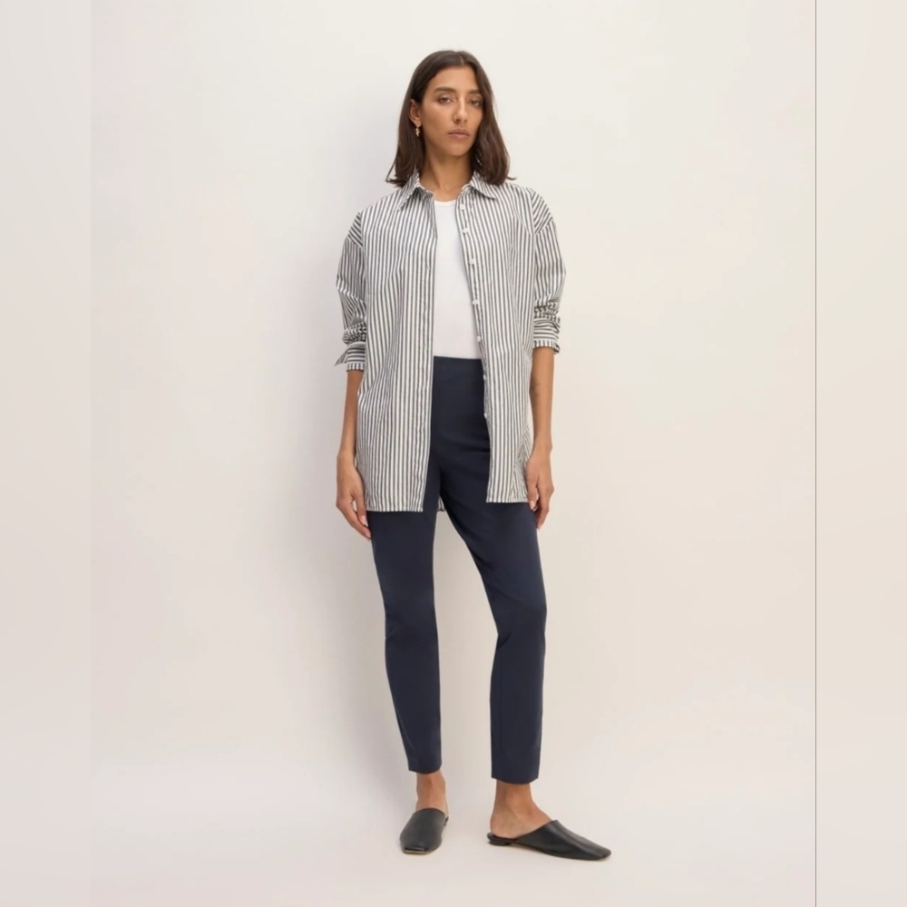 EVERLANE The Bi-Stretch Work Pant | Navy Size 12 - Picture 13 of 13